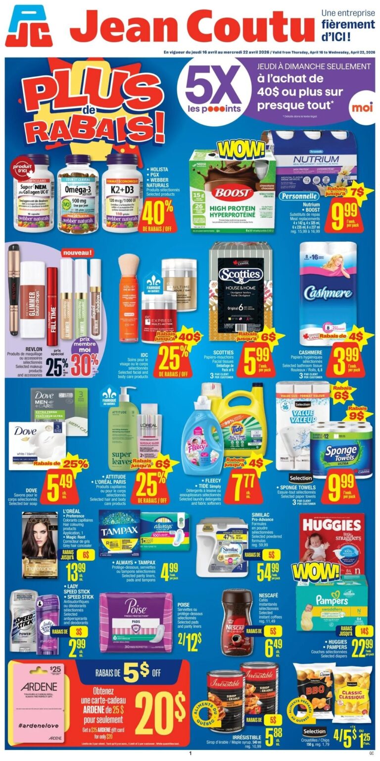 Circulaire Jean Coutu 16.04.2026