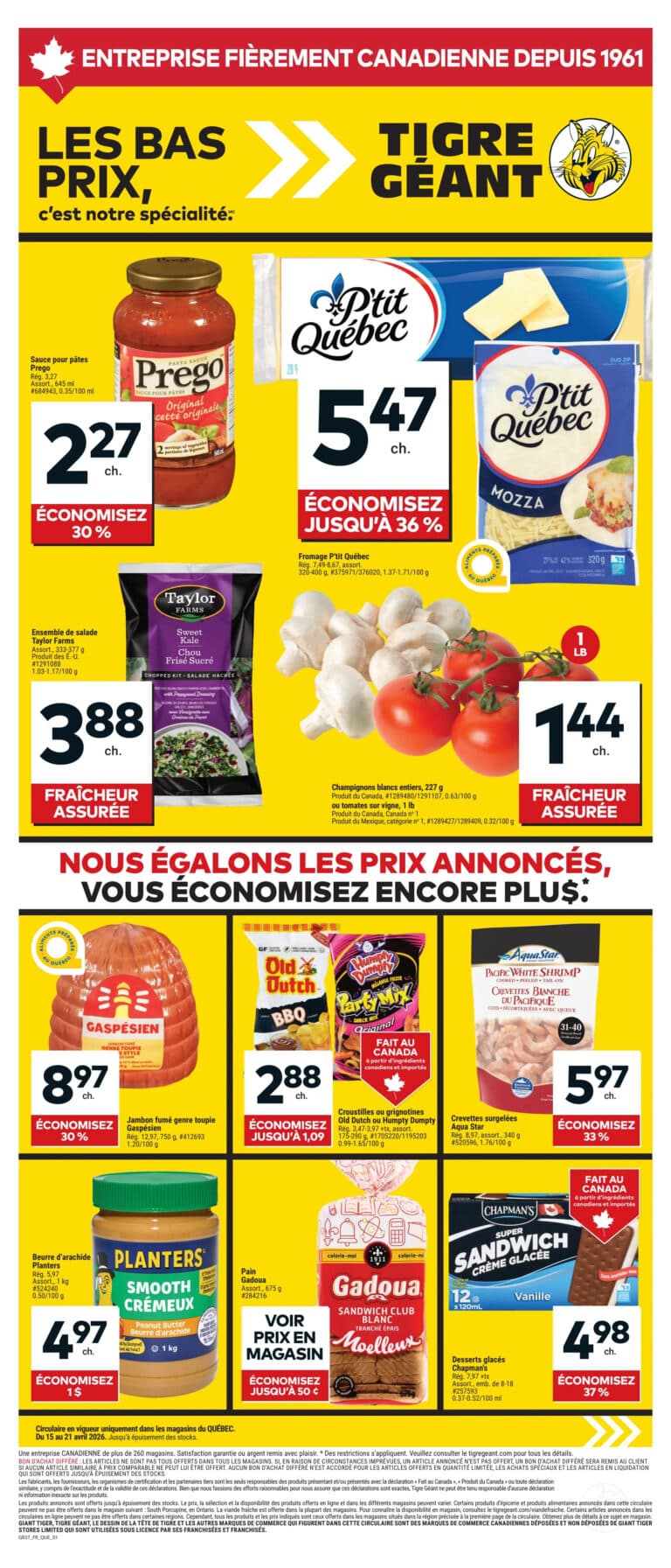 Circulaire Tigre Géant 15.04.2026